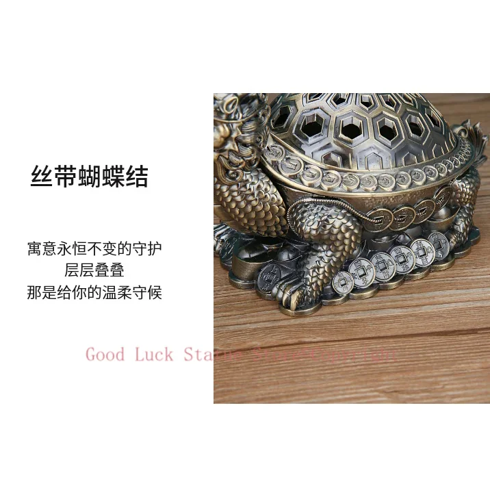 BEST gift Southeast Asia Good luck Dragon turtle ashtray statue mascot HOME office shop BAR CLUB Decoration bring wealth fortune