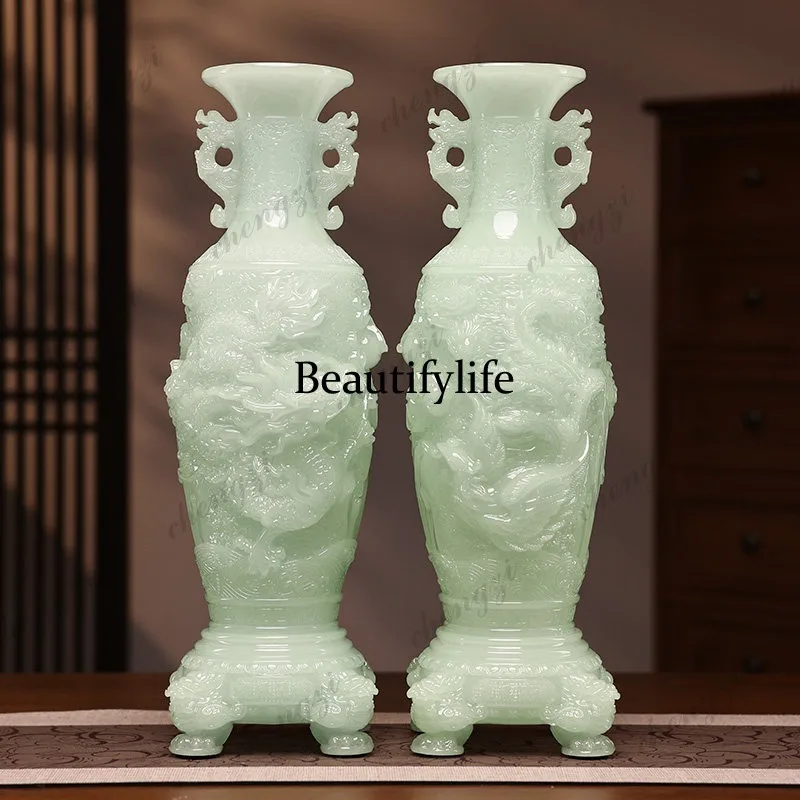 Vase ornament high-end atmospheric mansion living room decoration boss office housewarming gift