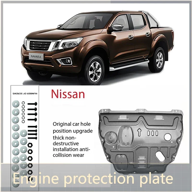 

Car Under Cover Base Guard Engine Splash Shield Mudguard For Nissan Navara 2013-2023 20222 2021 Accessories Black Guardabarro