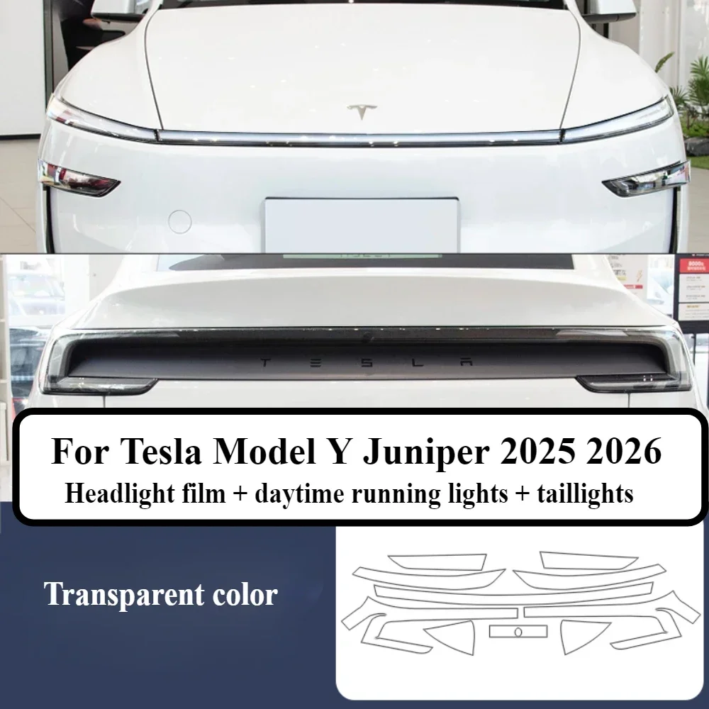 

Protective Anti-scratch Repair Film For Tesla Model Y Juniper 2025 2026 Car Exterior Headlight Anti-scratch TPU Accessories