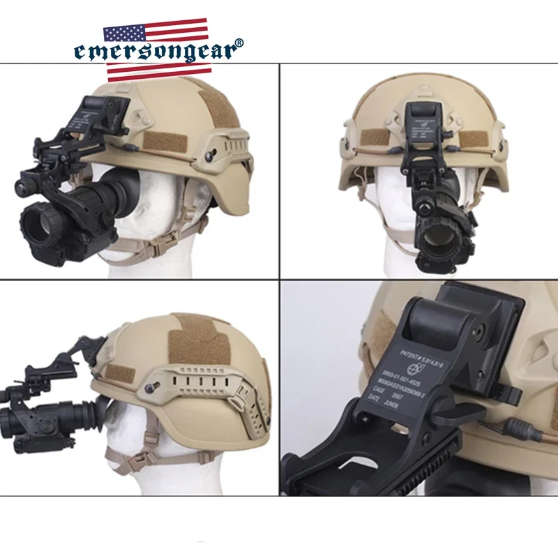 Emersongear soporte abatible gafas NVG casco táctico aluminio - imagen 4