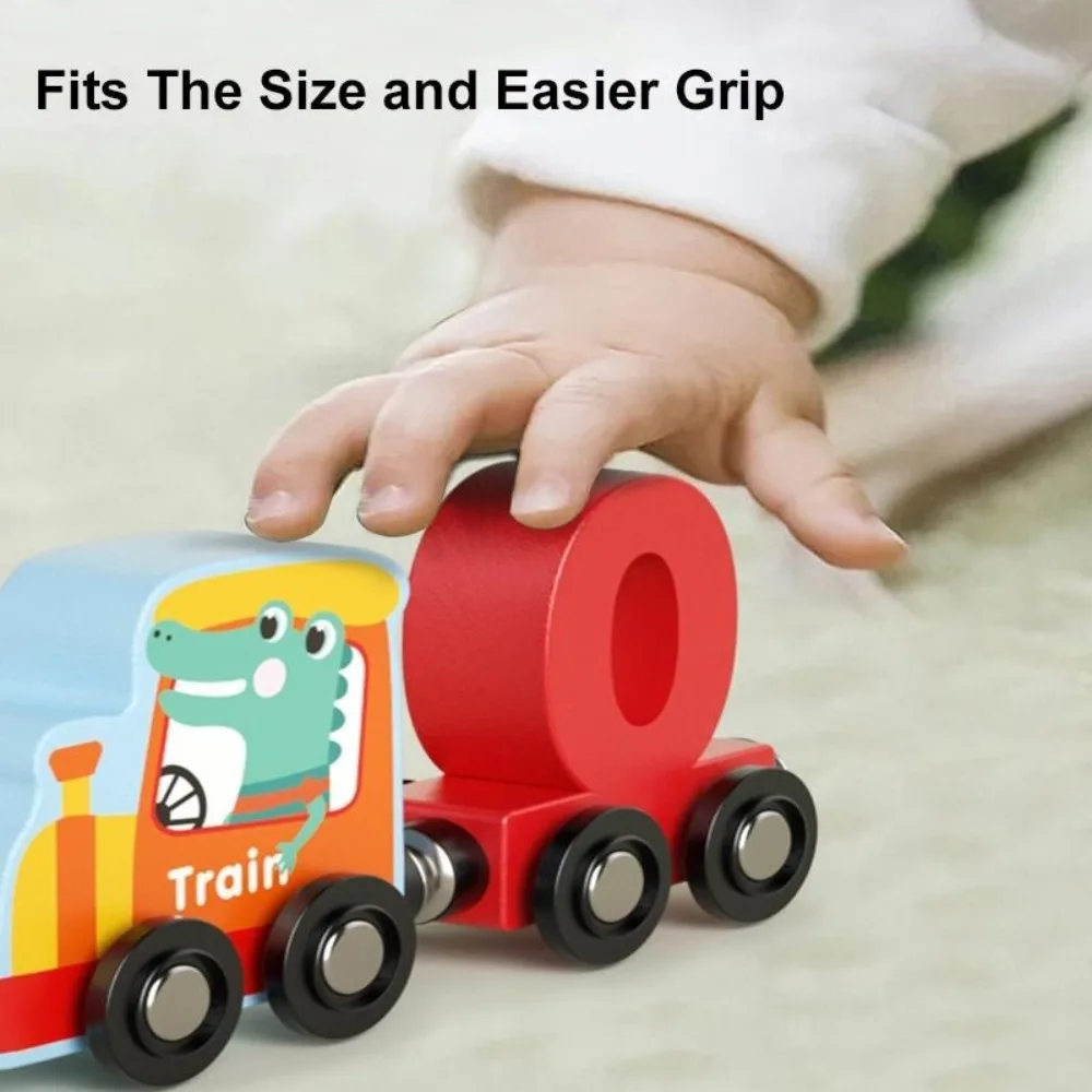 12 ピース/セット新しい磁気数字列車カラフルな木製デジタル列車モデルモンテッソーリ認知教育ビルディングブロックギフト
