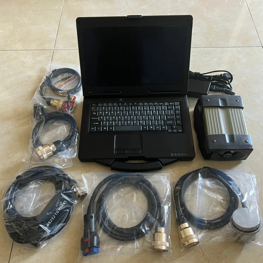 

Pro Mb Star c3 with CF53 Laptop I5 8G Software 5 Cables Full Set for Cars and Trucks Diagnosis Ready to Use 12V 24V