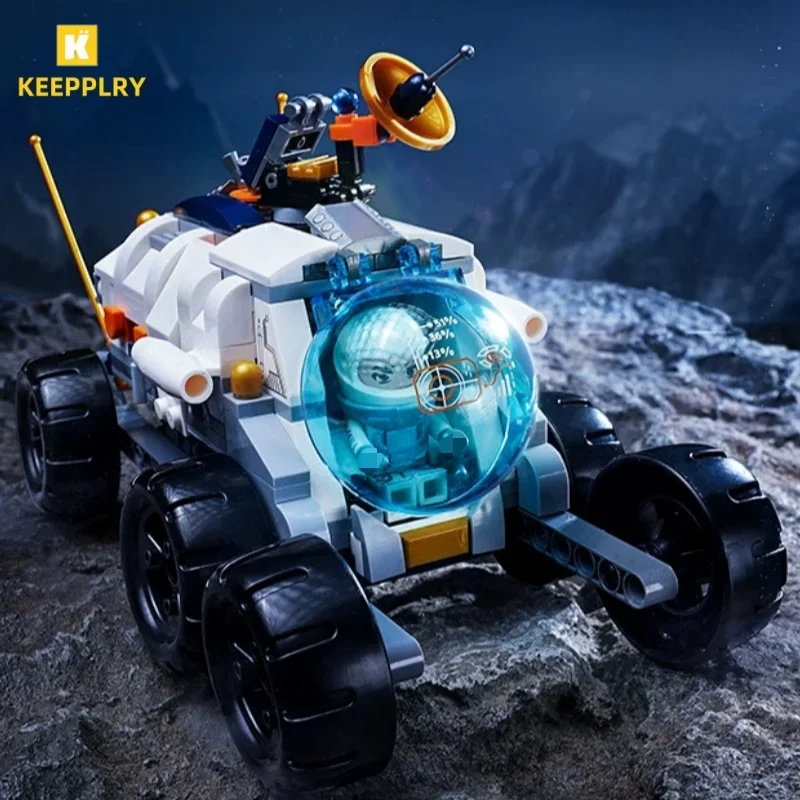 Строительные блоки Keeppley, украшения модели лунного rover, Китай, Аэрокосмическая сборка, Обучающие игрушки, коллекционный подарок