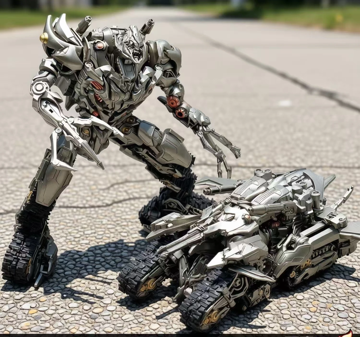 متوفر الآن: لعبة ترانسفورمرز 8807 مطلية بدقة مع مصباح، نموذج ميجاترون من الإصدار السينمائي، روبوت كبير أصلي، مجسم شخصية متحركة، هدية