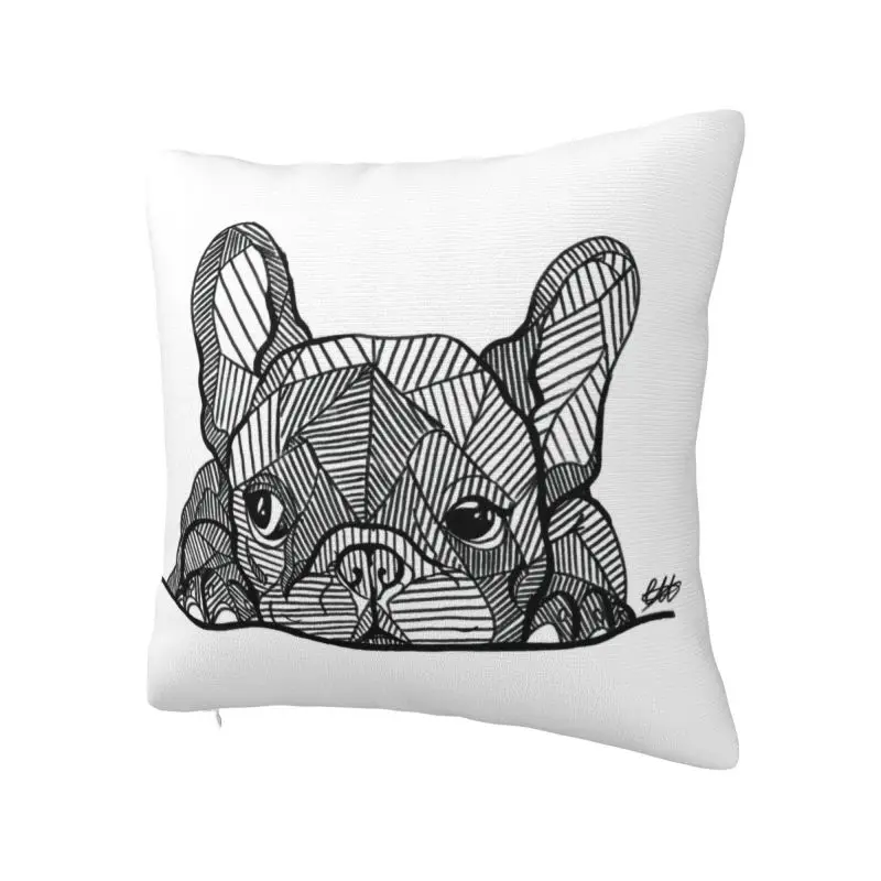 Custom French Bulldog Cushion Cover Home Decorative 3D Printing Frenchie Dog Lover Throw Pillow Case for Living Room Double Side