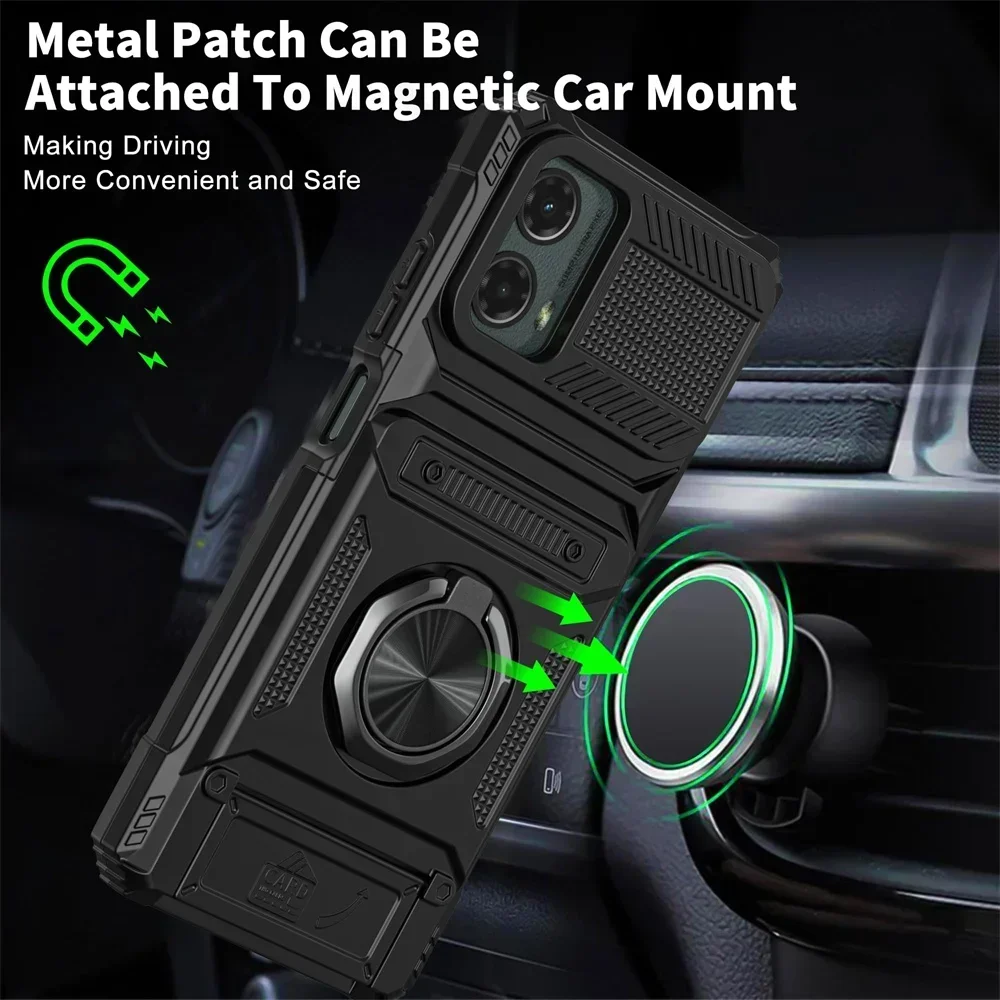 حافظة لهاتف موتورولا موتو إيدج 50 برو فيوجن الترا جي ستايلس 2024 2023 2025 5G 4G غطاء محفظة حماية بمسند حلقي دوار #3