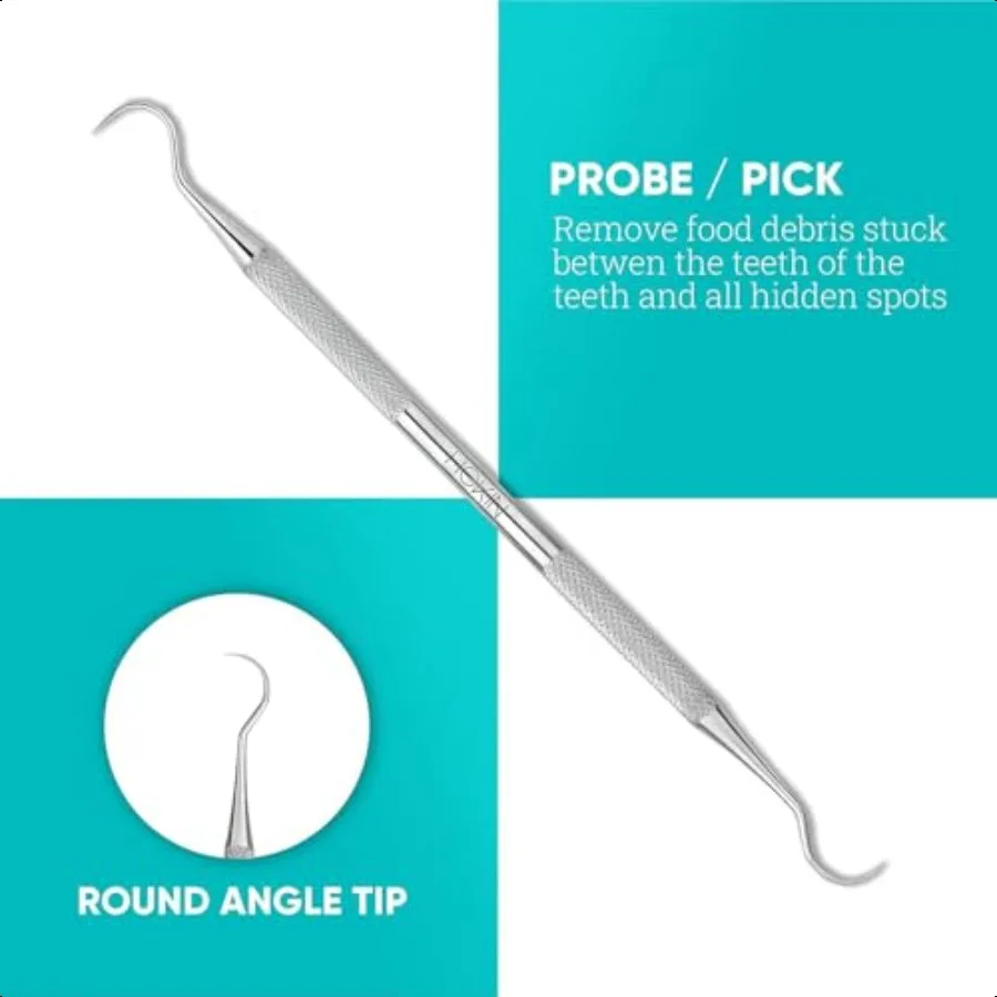 أدوات طب الأسنان HOKIN البلاك مزيل أداة تنظيف الأسنان 4 قطعة مجموعة العناية بالأسنان ملء الأسنان إصلاح مجموعة الفولاذ المقاوم للصدأ أدوات طب الأسنان