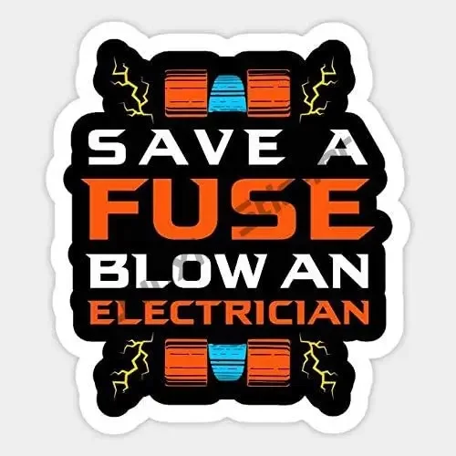 Electrician Hard Hat Stickers for Hard Hat Window Car Electrical Safety Helmet Union Decals Safety Warning Car Accessories