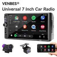 VENBES Carplay Android Auto Radio de coche Universal 7in 2 DIN MirrorLink Bluetooth 5.0 USB FM Pantalla táctil