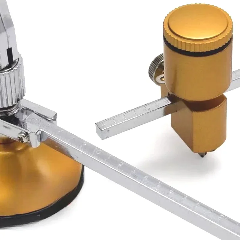Professional Glass Cutter Round Cutting Tool With Round Handle And Suction Cup Adjustment Compass Type Glass Circular Cutter