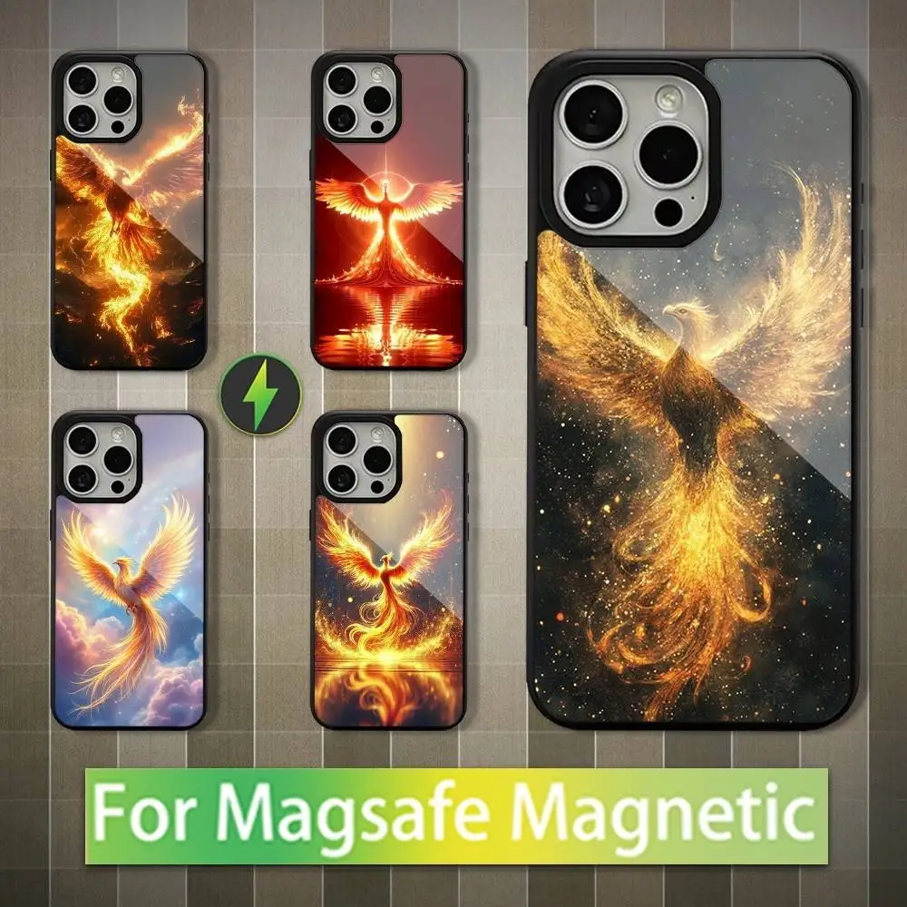 

Cool Art Phoenix Phone Case For iPhone 16,15,14,13,12,11,Pro,Max,Plus,Mini,Magsafe,Magnetic Wireless Charging Case