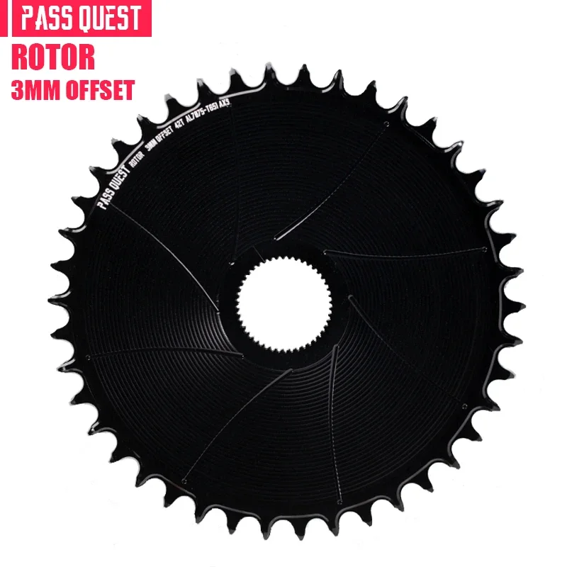 

PASS QUEST- 3mm offest for Rotor VEGAS ALDHU crank Direct Mount Crank Round Narrow Wide Chainring forMTB road bike12 Speed Chain