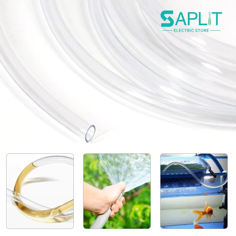 Transparent 2mm 3mm 4mm 6mm 8mm 10mm 12mm 16mm-20mm PVC Plastic Hose for Fish Tank Change Water Garden Irrigation Connect Tubing