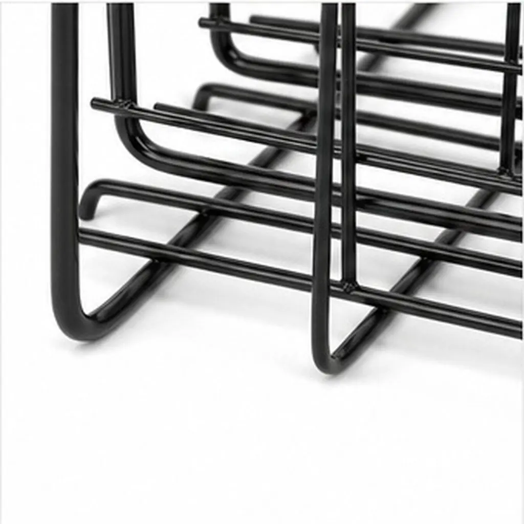 Sturdy Iron Desk Organizer 3-Slot File Holder for Documents Letters Bills Envelopes Space Saving Mail Sorter Countertop Desktop