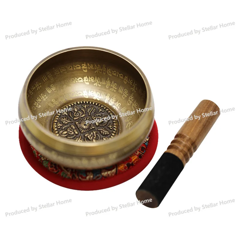 Nepal Handmade Buddha Sound Bowl Yoga Meditation Bowl Xizang Singing Bowl Bronze Buddha Sound  12CM