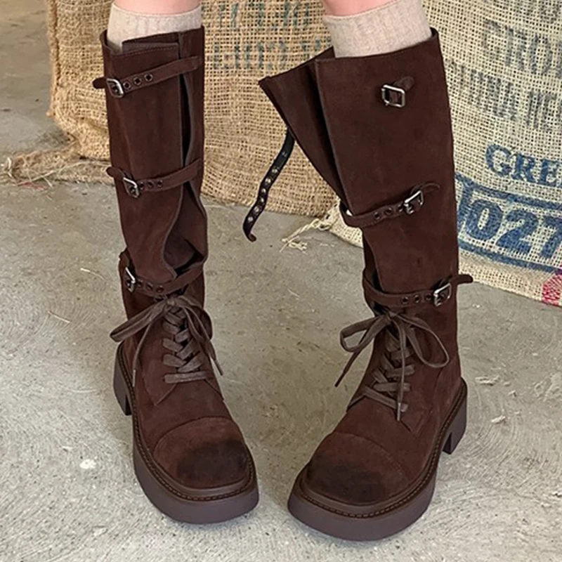 

Women Heeled High Boots Designer Fashion Shoes Winter Warm Cozy Pumps Walking Non Slip Woman Snow Botas 2025 New Botas De Mujer
