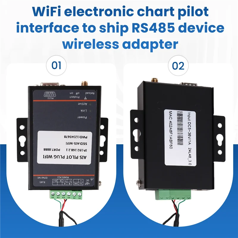 -ESTR Gráfico Eletrônico Adaptador Sem Fio Adaptador Sem Fio Para Marinha Rs485 Adaptador Sem Fio Carregador de Plugue Da UE