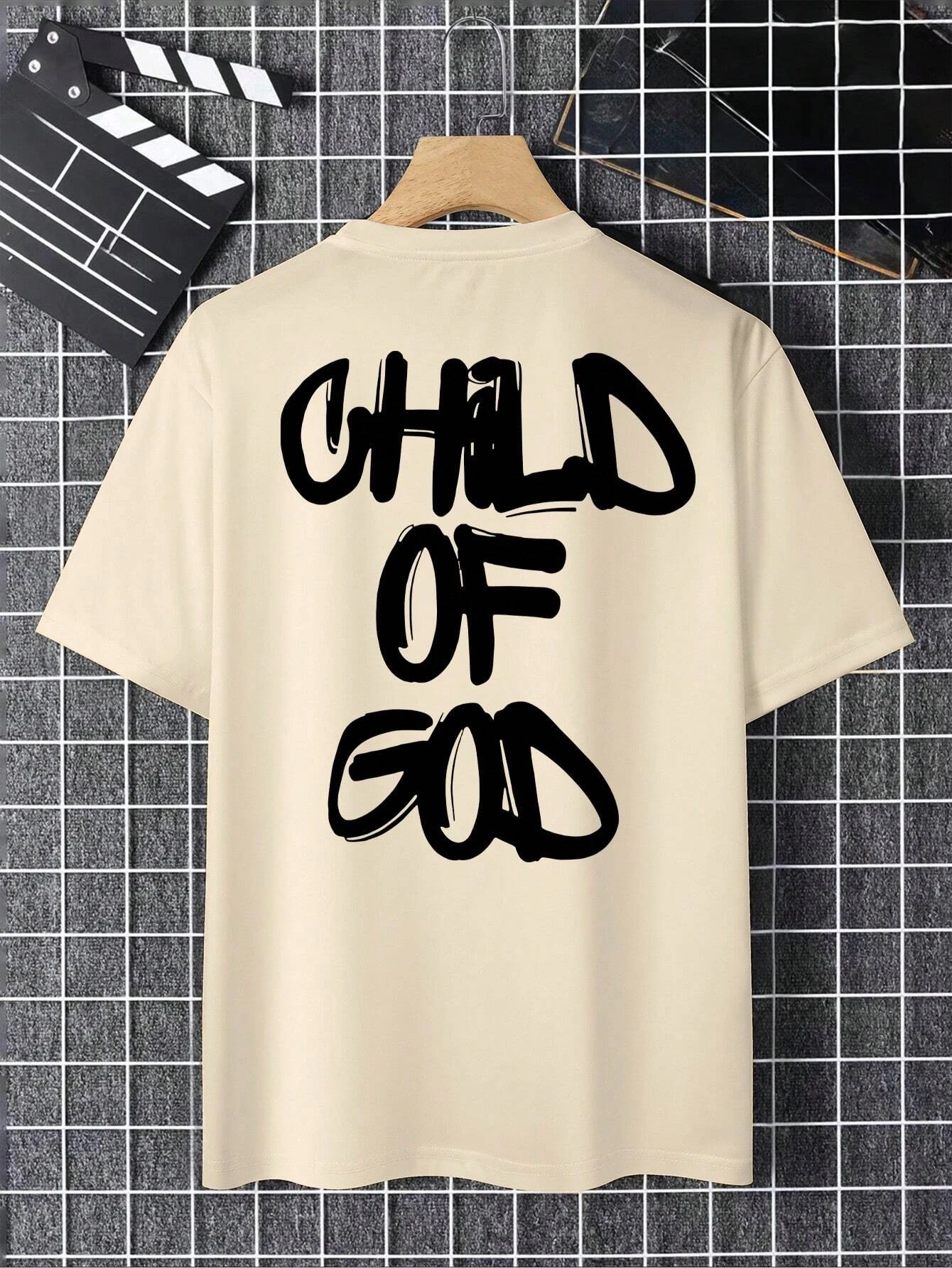 Child of God Men Cotton T-shirt Luxury Brand Fashion Big Size Top Casual Short Sleeve Streetwear Classic Print New Arrival Tee