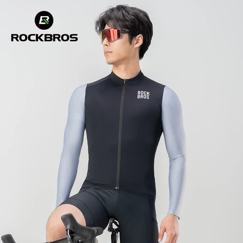 Imagen 2 del producto ROCKBROS Color bloqueado ciclismo Jersey hombre verano MTB carretera transpirable comodidad ciclismo Maillot corte 3D bicicleta de carreras camisa