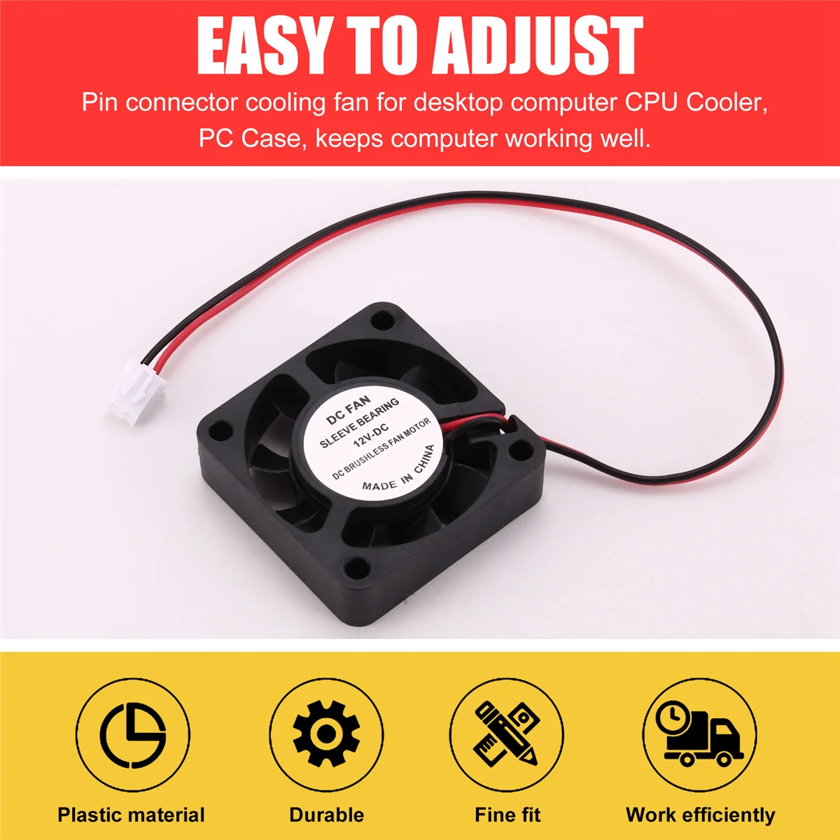 40mm x 40mm x 10mm 4010 9 Blade Brushless DC 12V Cooling Fan