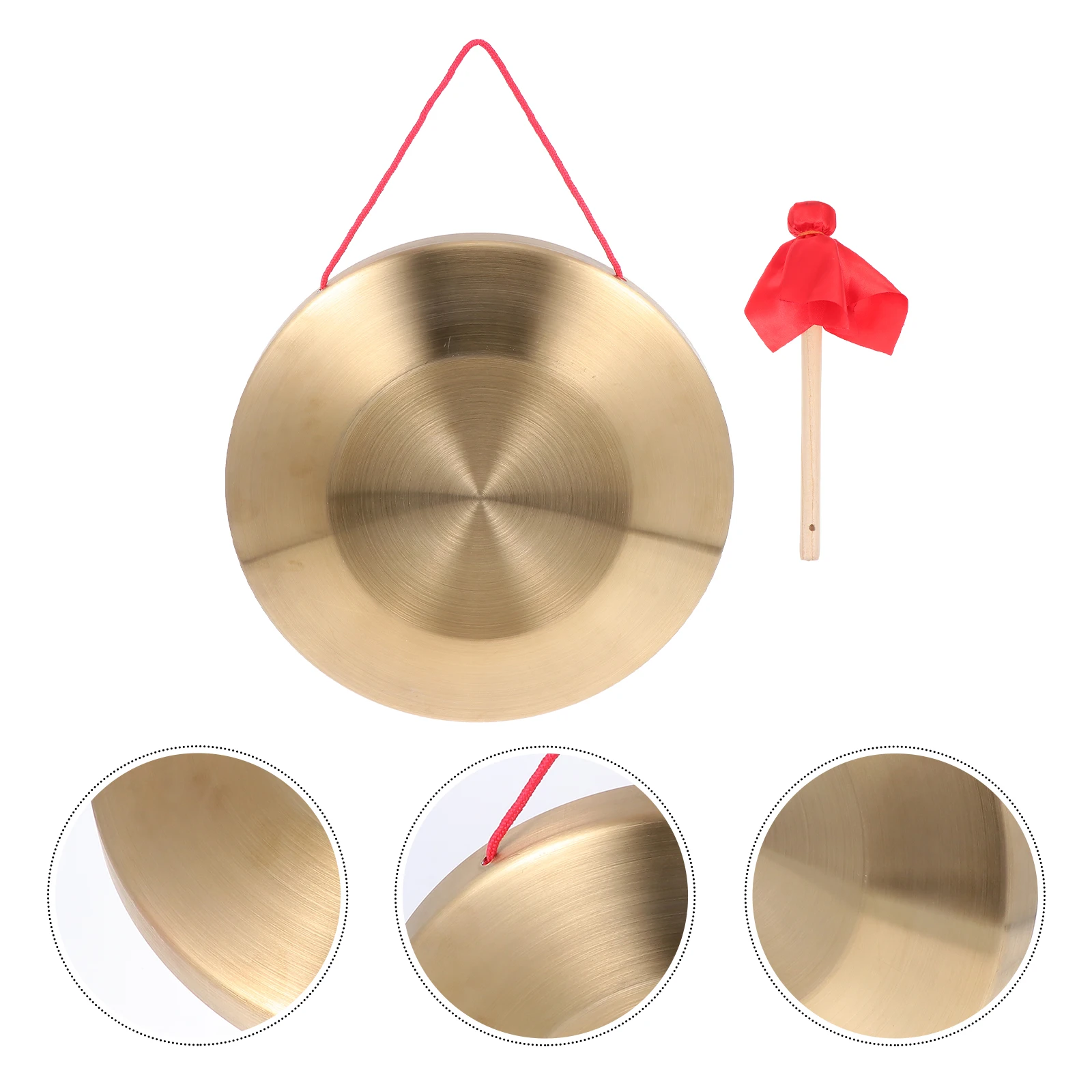 

Copper Gongs Drums Percussion Instruments Outdoor Musical Hand Child Hammer Sturdy Durable Clear Loud Sound Training Hearing