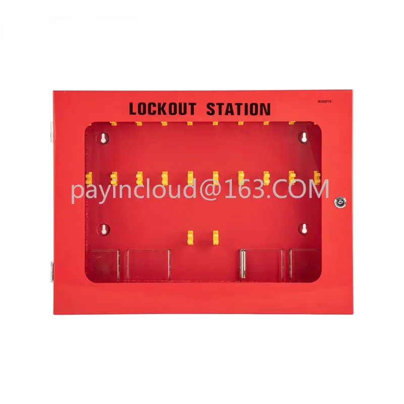 Wall-Mounted 22-Bit Steel Plate Portable Cluster Industrial Energy Isolation Safety Lock Management Box BD-X09