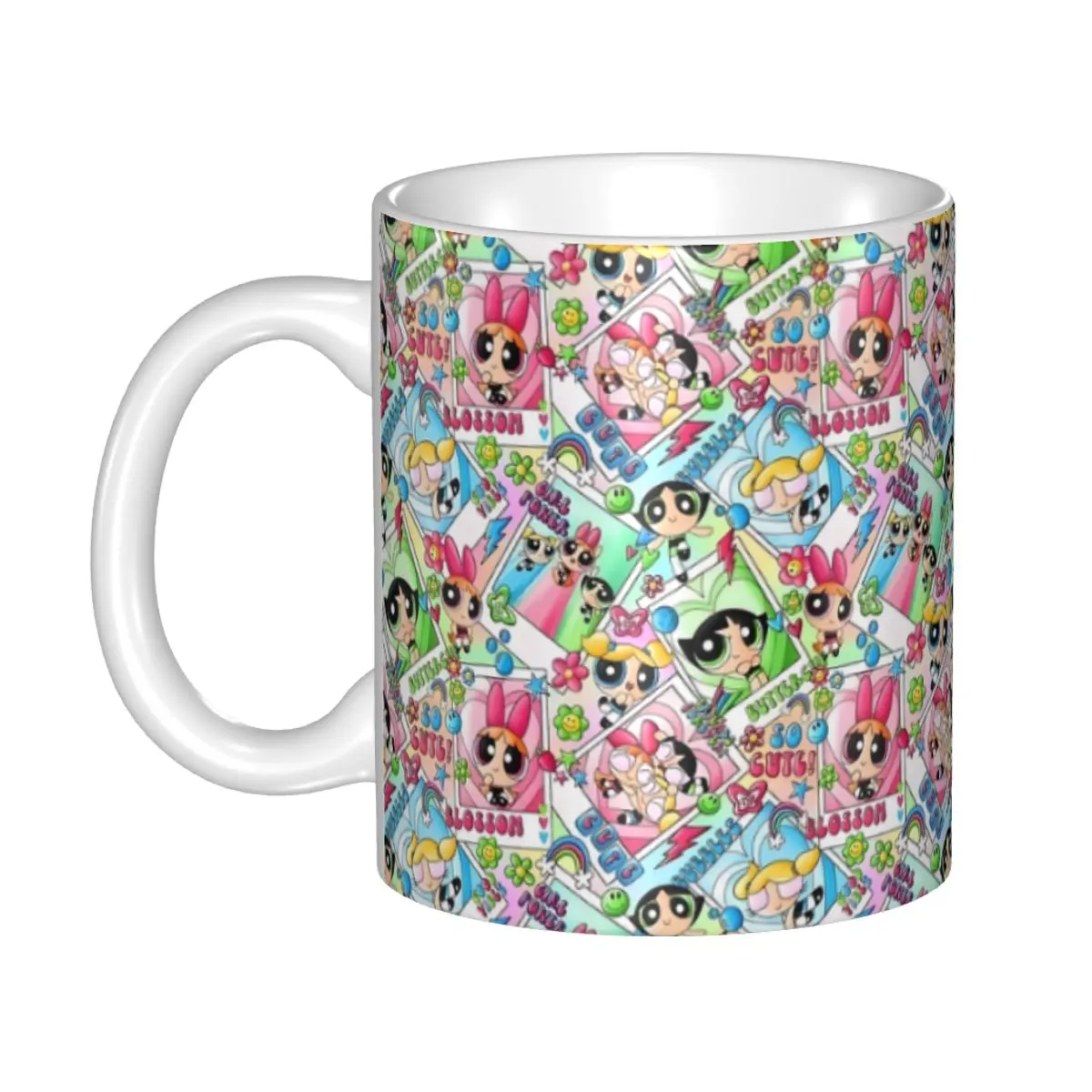 

Powerpuff Girls мультфильм анимация кофейные кружки DIY изготовленные на заказ керамические кружки для чая и молока чашка