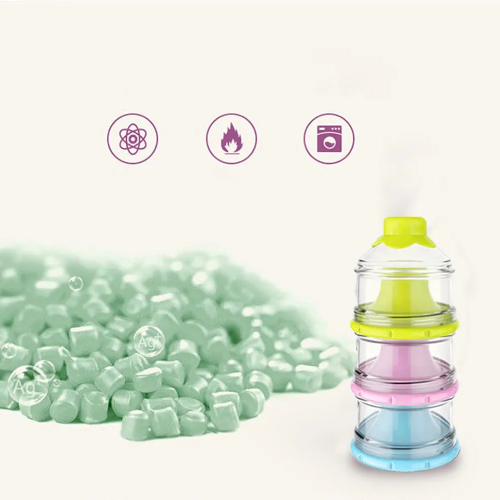 2Pcs Milk Powder Storage Container Three Compartments Stackable Portable Snack Box Large Capacity Baby Food Holder Travel