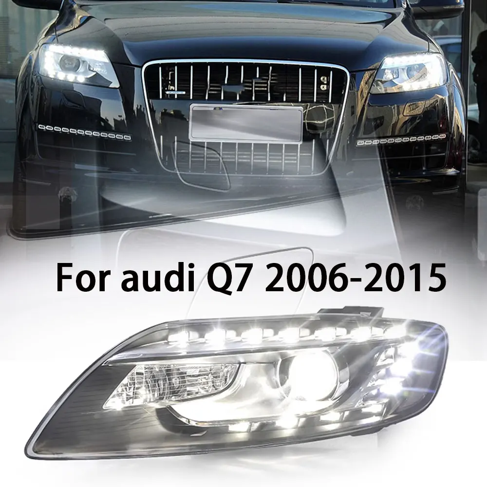 

Стайлинг автомобиля для Audi Q7 2006-2015, модификация фар, новинка 2015, обновление, светодиодные фары DRL, сигнальные автомобильные аксессуары