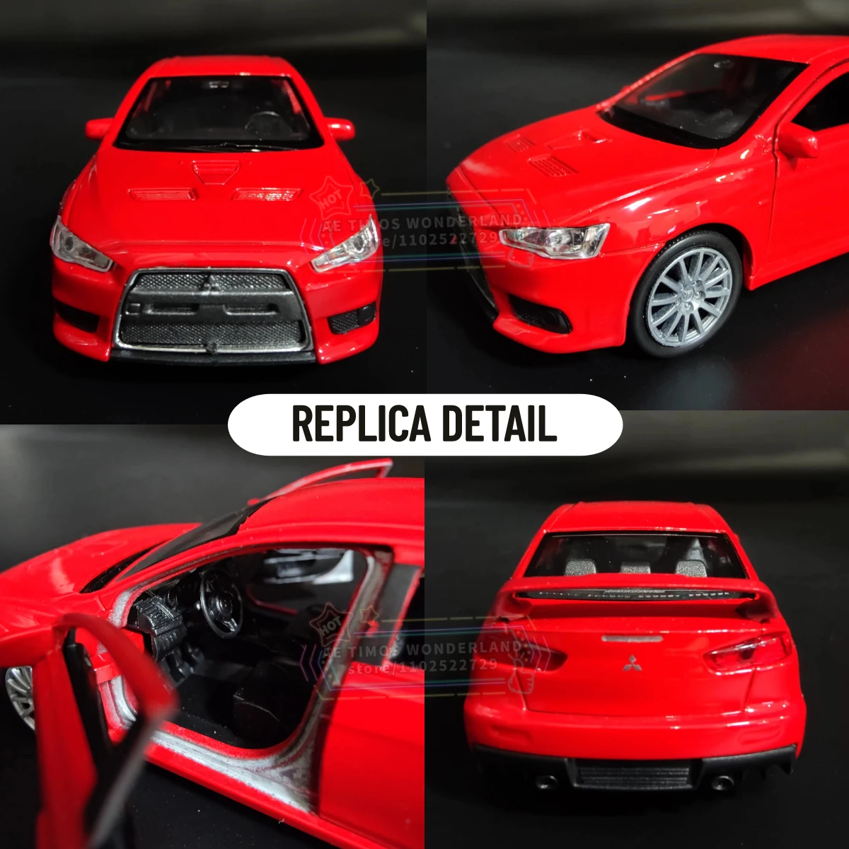 1:36 Mitsubishi Lancer Evolution X Car Model Replica Scale Metal Diecast Miniature Art Vehicle Collection Xmas Gift Boy Toy