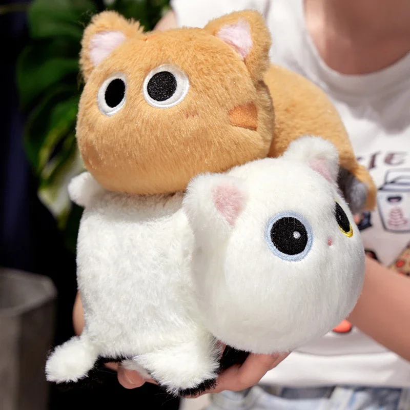 

Kawaii Realistic Cat Transforms Into Siamese kitten Plush Toy Soft Stuffed Cute Animal Pillow Children Birthday Christmas Gift