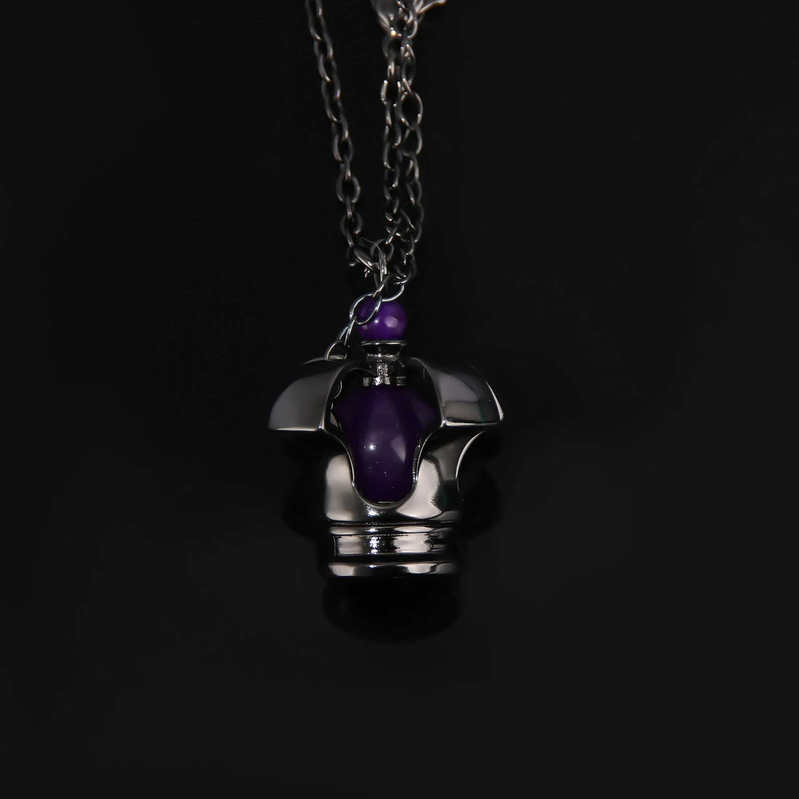 Anime Puella Magi Madoka Necklace Amethyst Demon Soul Gemstone Pendant Cosplay Props For Women Fans Jewelry Accessories Gifts