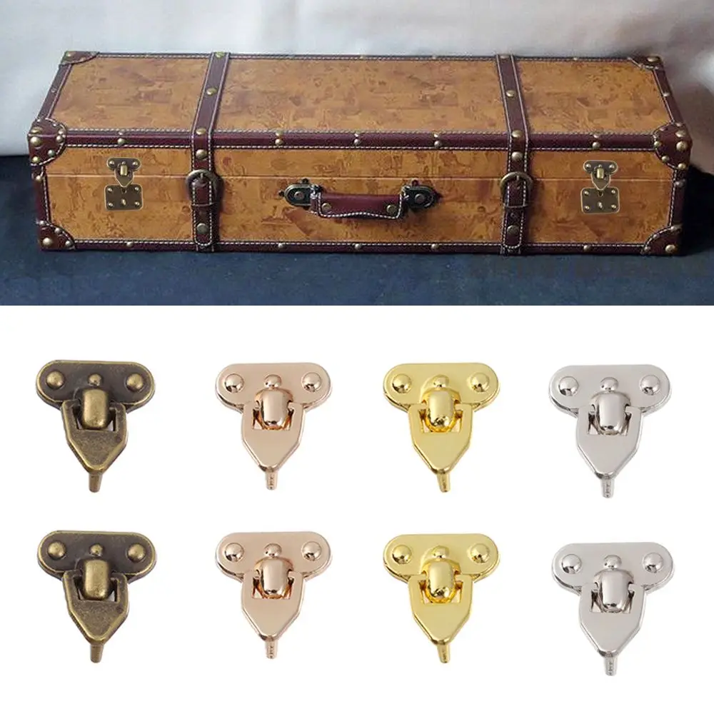 4Pcs Metal Luggage Accessories Suitcase Box Mini Metal Crafts  Bags Parts Case Corner Protector Trunk Locks