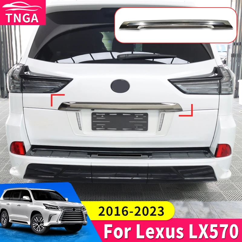 

Applicable to Lexus LX570 Car Trunk Trim Modification 2016-2022 Rear License Plate Trim Decoration Accessories