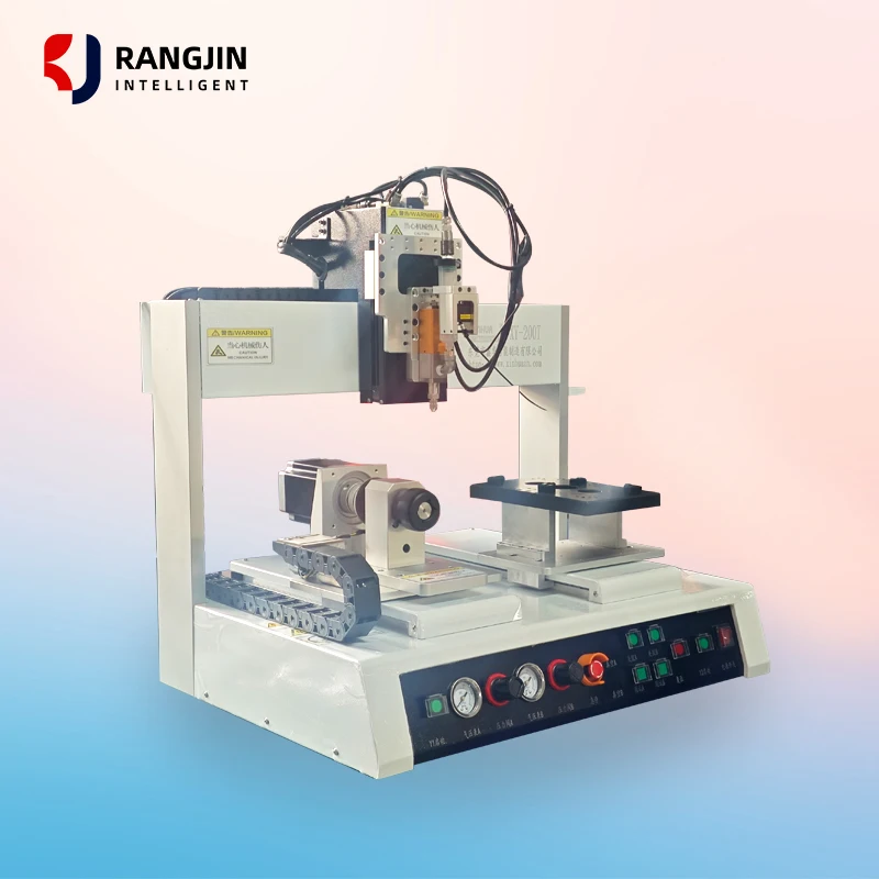 Rangjin Benchtop Automatic High Precision High Efficiency Glue Dispenser Machine 3 Axis Mobile Phone Assembly Yellow Glue