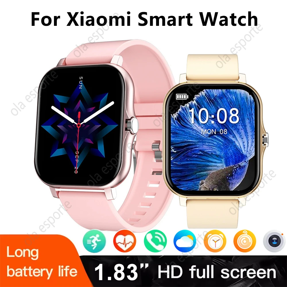 

Смарт-часы с синим зубом и вызовом, водонепроницаемые, с изогнутым HD-экраном, умные часы для женщин, монитор здоровья сна, спортивные умные часы для IOS