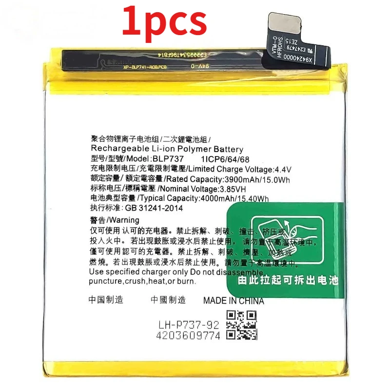 2027 New BLP737 4000mAh For OPPO Reno 2Z Reno 2F  Replacement Phone Battery+Free Tools 3.85V 15wh in Stock