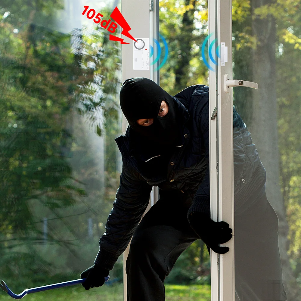 Беспроводная дверная сигнализация Electop с дистанционным управлением 105 дБ, анти-потерянное напоминание о открытии окна холодильника, домашняя охранная сигнализация