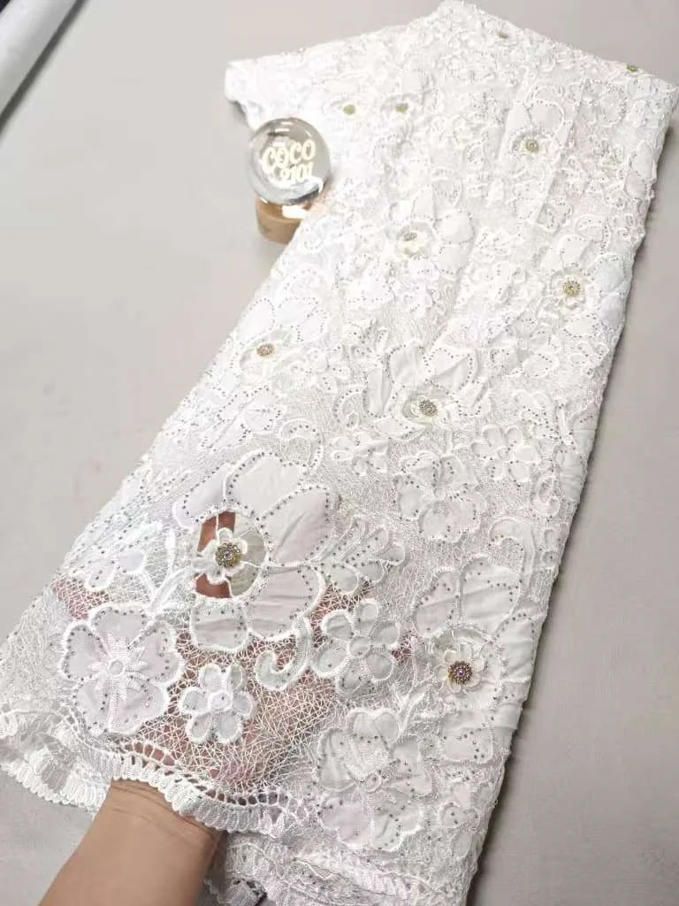 

Cord Lace African High Quality Lace Fabric 2026 French Sequins Fabric Sewing Embroidered Lace in Tulle Nigeria Fabric 5 Yards