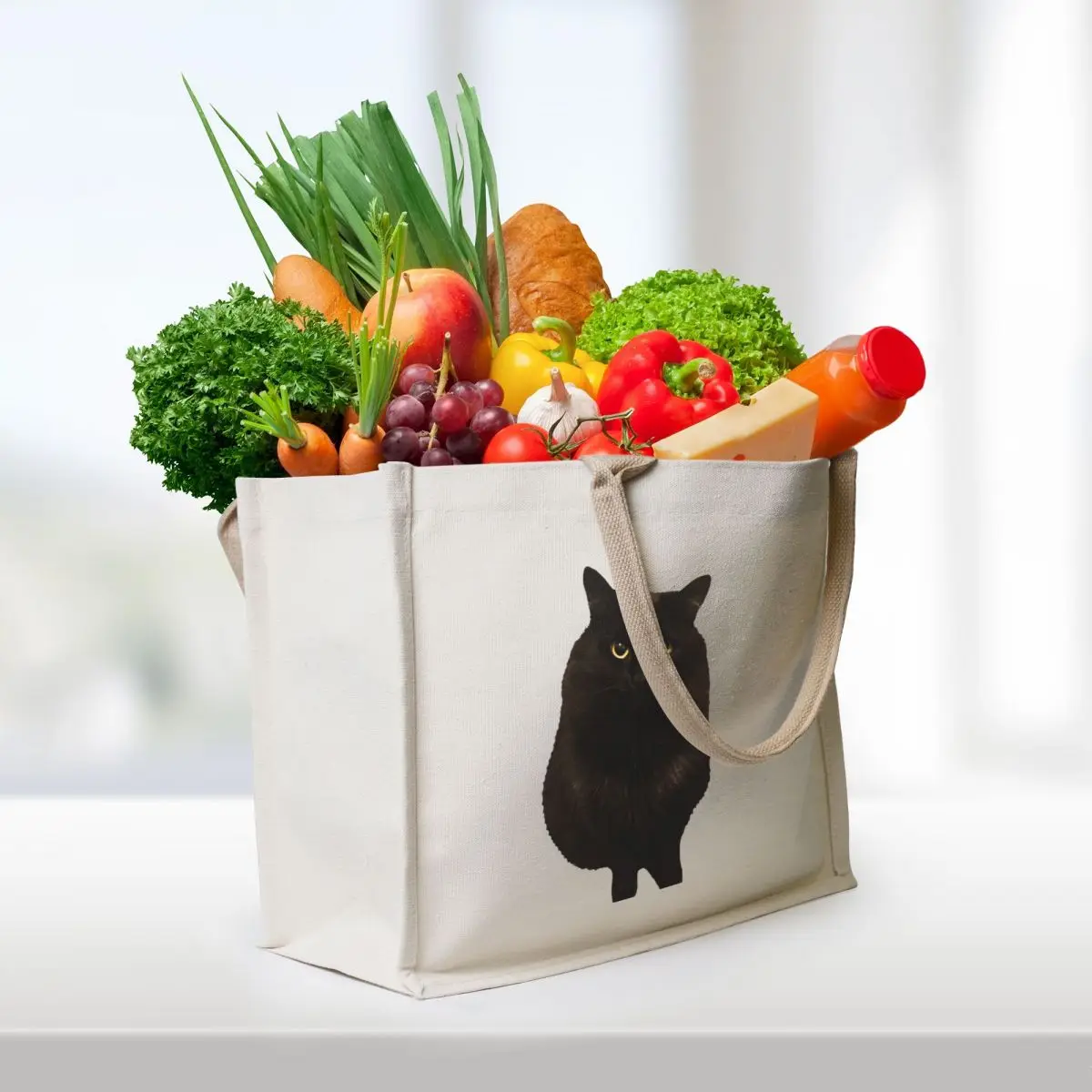 Spaghetti Floof Tote Bag Big bag Shopper handbag Canvas shoulder bag