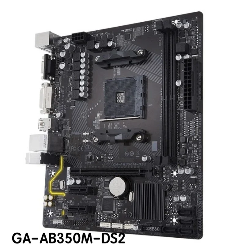 For Gigabyte GA-AB350M-DS2 Motherboard AB350M DS2 AM4 DDR4 Mainboard 100% Tested OK Fully Work Free Shipping