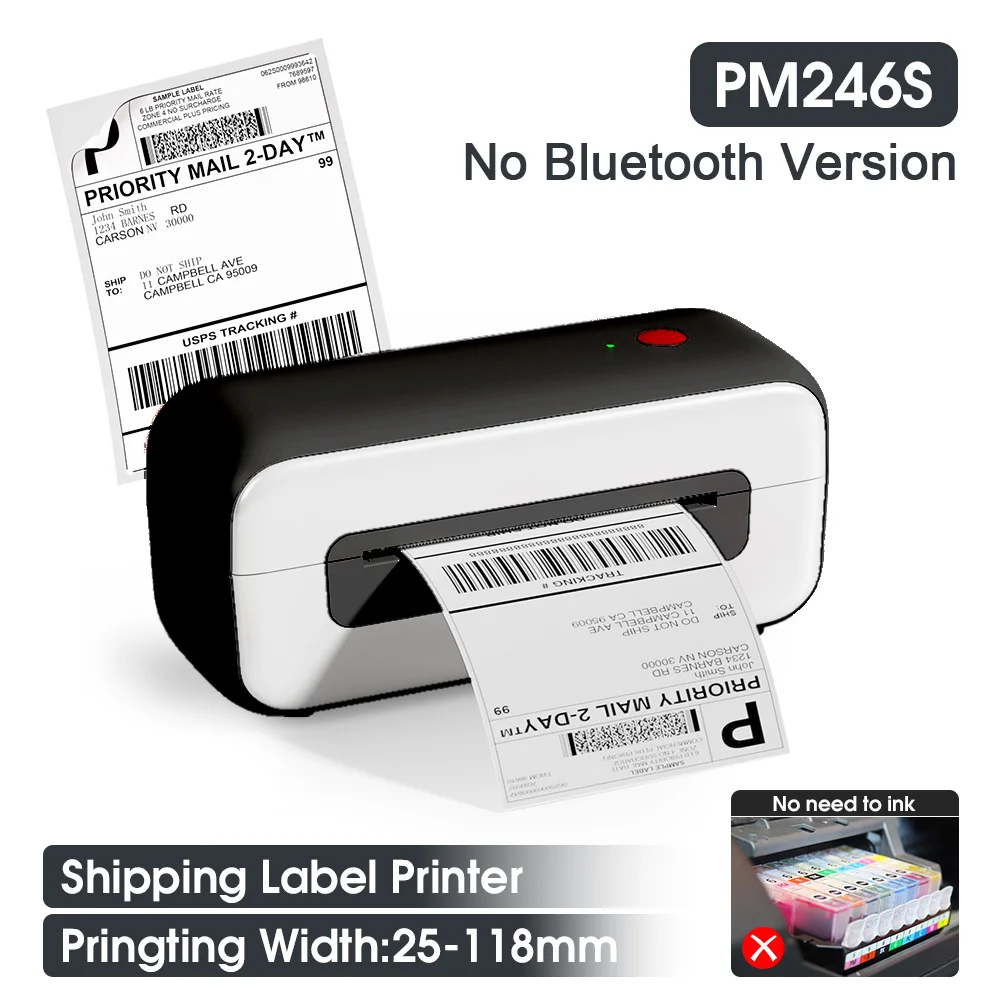 

[New Update]Label Printer PM246S Thermal Portable Printer Shipping Label Printer Phomemo PM241 No Bluethooth Version Label Maker