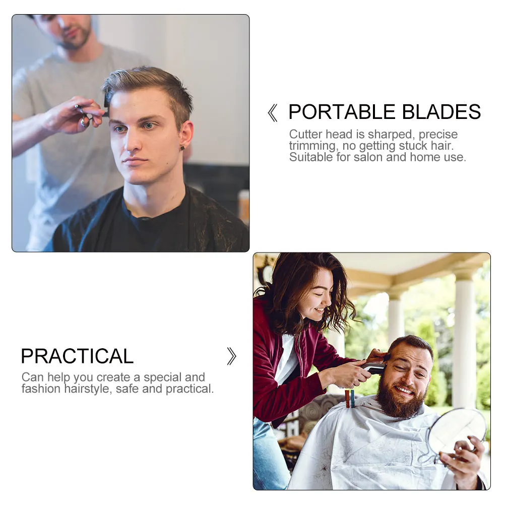 

2 Sets Electric Clippers Blade Hair Cutting Razor Head Taper Trimming Stainless Steel Blades Hair Shaper Portable Salon Home Use