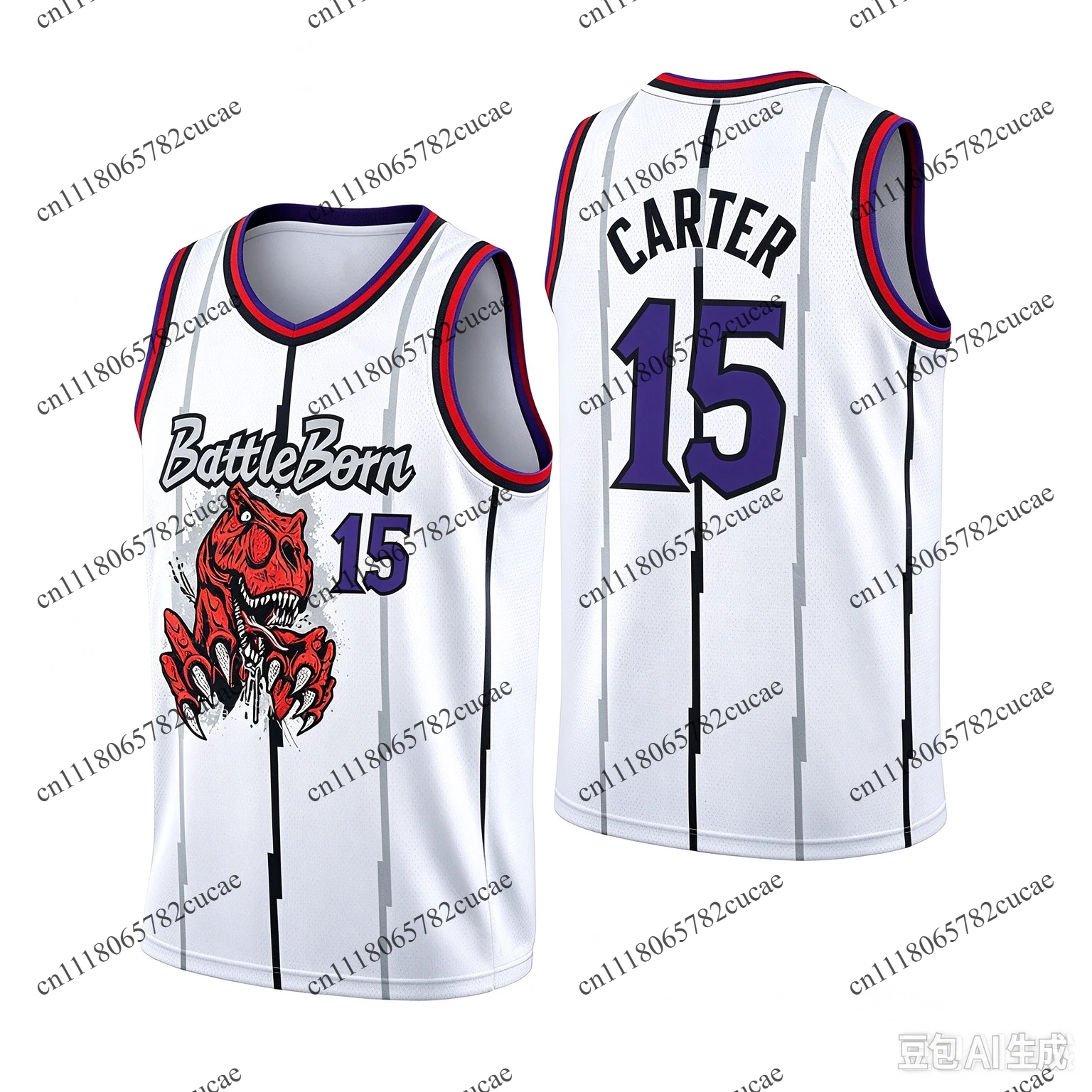 Explosions NO.15 Raptors Basketball Quick-drying Vest Parent-child Sleeveless Crewneck Retro Graphic Commemorative Jersey