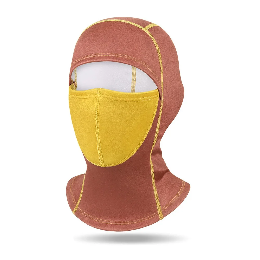 Full Face Warm Fleece Balaclava Windproof Fleece Full Face Balaclava Color Block Thermal Helmet Liner Men Women