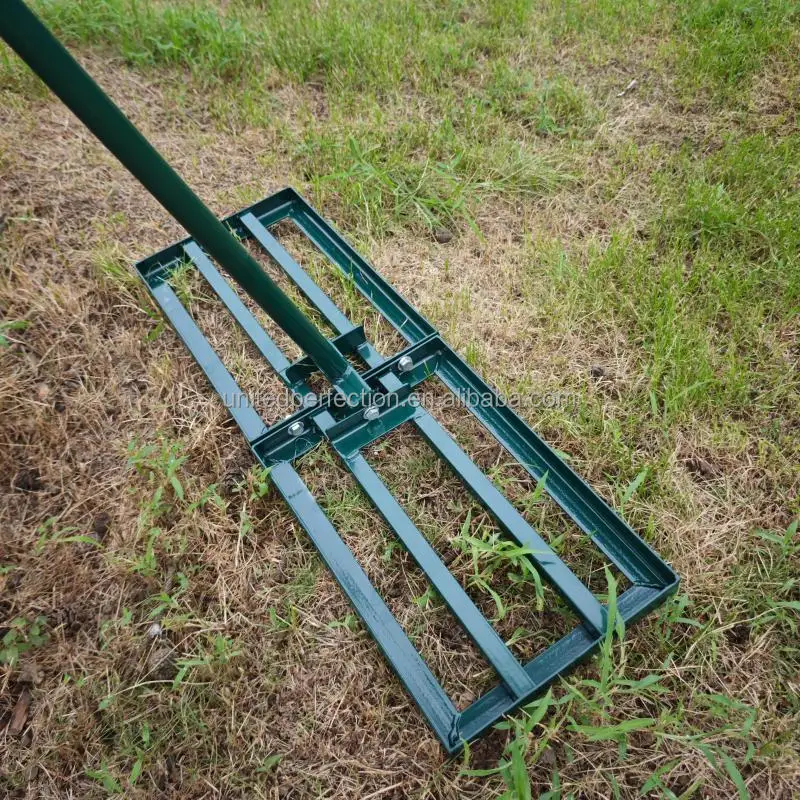 Lawn Tool Durable Powder Coated Lawn Leveling Rake And Soil Spreader Customized OEM Manual Garden Supplies