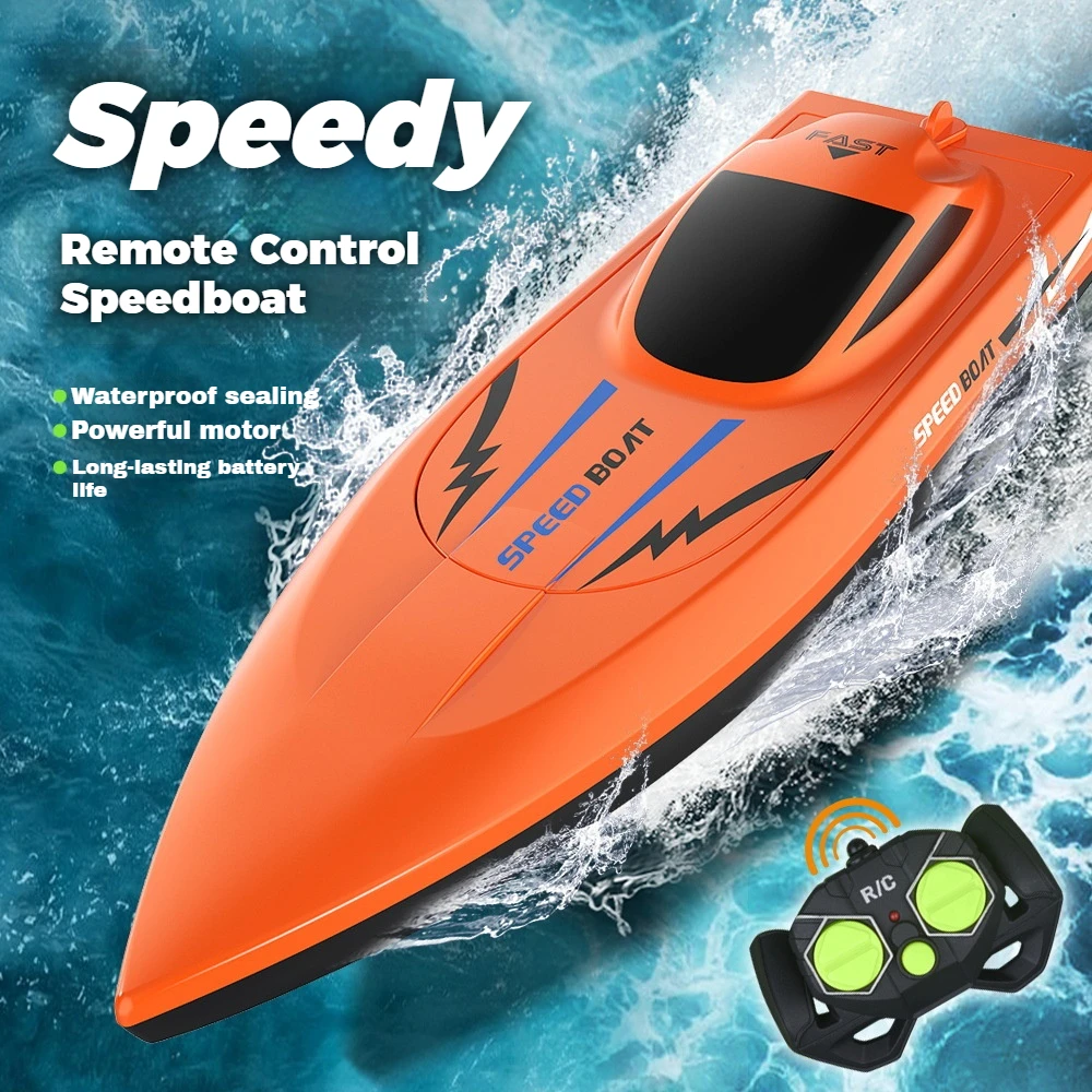 高速 RC ボート リモート コントロール - 防水子供用プール レーシング おもちゃ 屋外の湖や池用 子供 男の子への誕生日プレゼントに最適