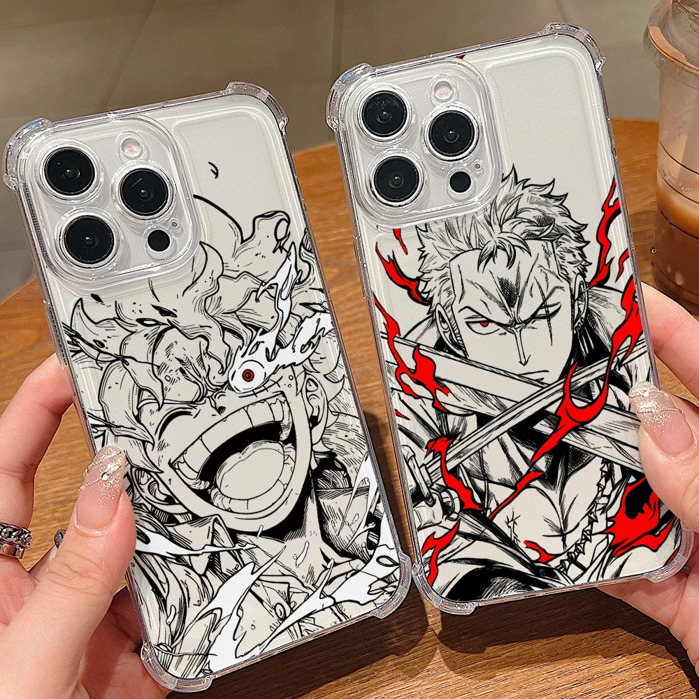 One Pieces Luffys Zoros Phone Case for Samsung Galaxy A73 A56 A55 A54 A52 A50 A26 A17 A16 A15 A07 A06 A05 4G 5G Anti Drop Cover