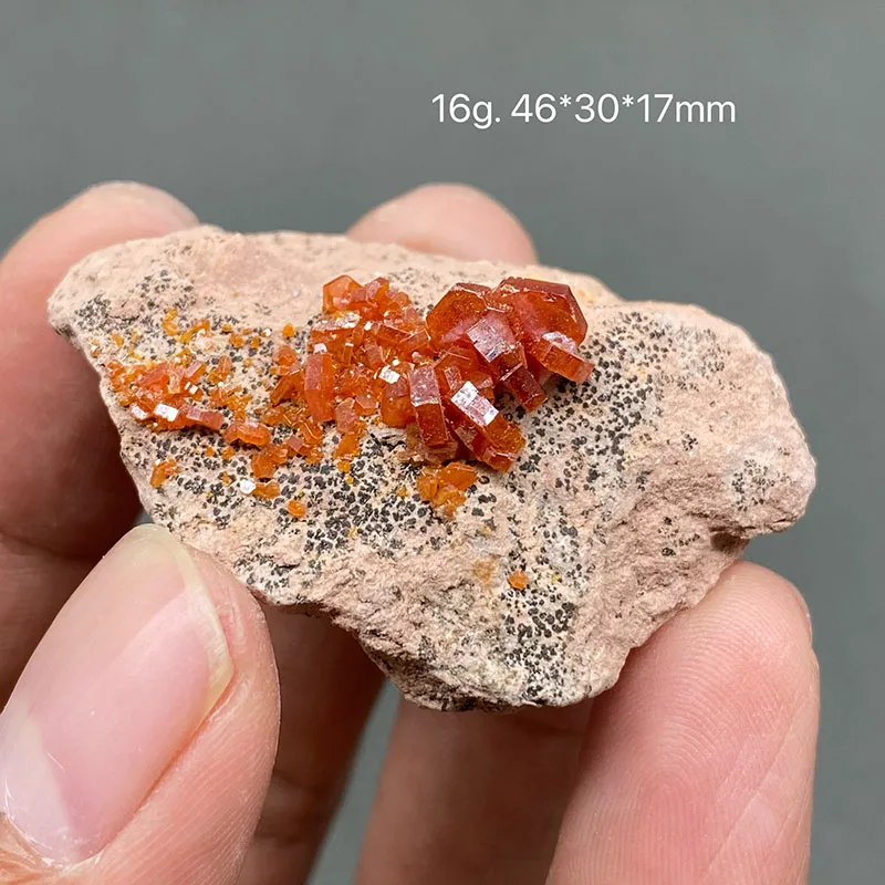 100% natural orange-red Vanadinite  lead ore rough mineral specimens cure crystal home decoration